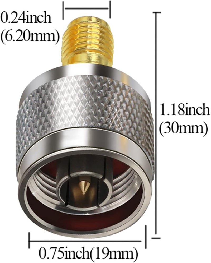TUOLNK SMA Female to N Male Connector N-Type Male Plug to SMA Female Jack RF Coax Adapter for Wi-Fi Antenna Extension Cable 2pcs - Image 2